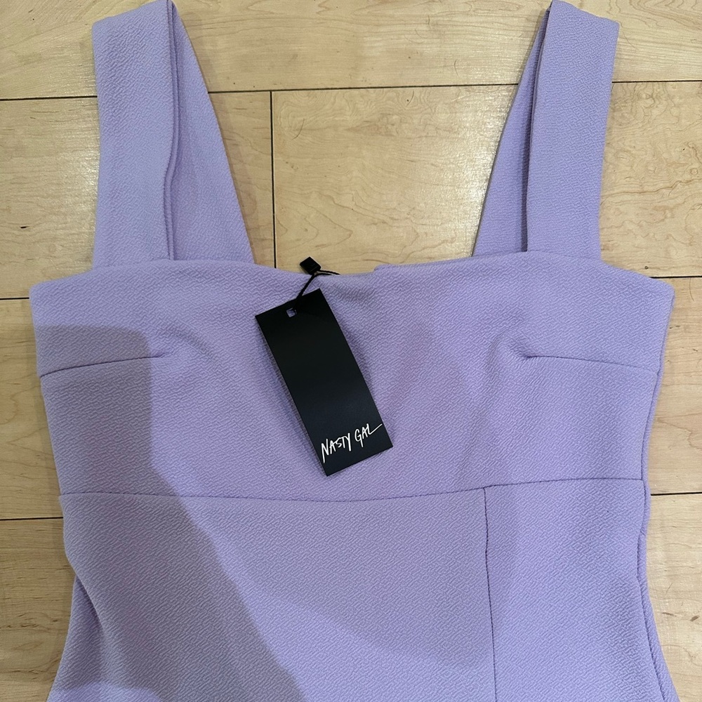 NWT Nasty Gal floor length lilac gown, high slit! STUNNING!!